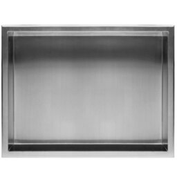 Recessed Bathroom Shelf Rea 2 30X45X10 Brush Steel - thumbnail 3
