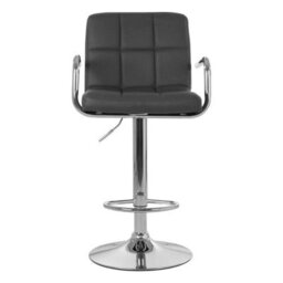 Orsina Grey Velvet Bar Chair, Comfortable Seating Breakfast Bar Chair, Footrest Living Bar Chair Kitchen - thumbnail 1