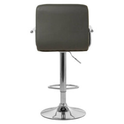 Orsina Grey Velvet Bar Chair, Comfortable Seating Breakfast Bar Chair, Footrest Living Bar Chair Kitchen - thumbnail 4
