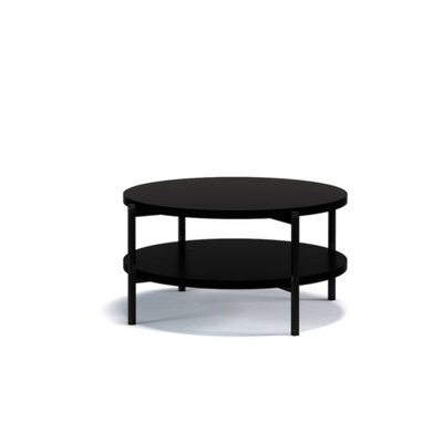 Arte Sigma B Coffee Table In Black Matt - Compact Style And Unmatched Stability - W840mm X H430mm X D840mm - image 1