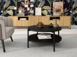 Arte Sigma B Coffee Table In Black Matt - Compact Style And Unmatched Stability - W840mm X H430mm X D840mm - thumbnail 2