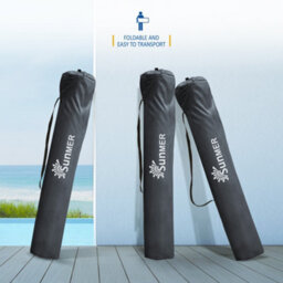 Sunmer Extra-Wide Folding Camping Chairs - Set Of 2 - Dark Grey - thumbnail 3