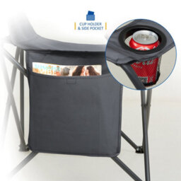 Sunmer Extra-Wide Folding Camping Chairs - Set Of 2 - Dark Grey - thumbnail 5