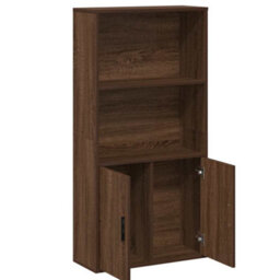 Berkfield Bookcase Brown Oak 60X24X120 Cm Engineered Wood - thumbnail 7