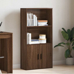 Berkfield Bookcase Brown Oak 60X24X120 Cm Engineered Wood - thumbnail 3