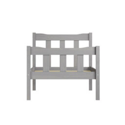 Wyld Haus Tralee 3Ft Single Bed In Grey Washed Pine With Panelled Headboard And Footboard - thumbnail 2