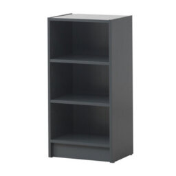 Timber Art Design Small 3 Tier Cube Bookcase Display Shelving Storage Unit Wood Furniture Dark Grey - thumbnail 2