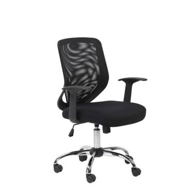 Heavy Duty Mesh Back Operators Chair Black Mesh Office Chair - image 1