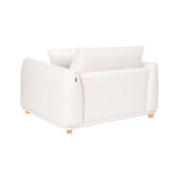 Beliani Armchair Jubek Fabric Off-White - thumbnail 5