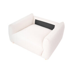 Beliani Armchair Jubek Fabric Off-White - thumbnail 7