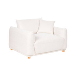 Beliani Armchair Jubek Fabric Off-White