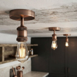 Vintage Retro Flush Mount Ceiling Light E27 Lamp Holder Sconce Chandelier Pendant Set For Living Room Dining Room - thumbnail 3