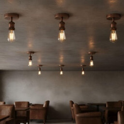 Vintage Retro Flush Mount Ceiling Light E27 Lamp Holder Sconce Chandelier Pendant Set For Living Room Dining Room - thumbnail 8