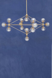 Orsina Modern Fifteen Arm Gold Finish Pendant Light, Industrial Molecular Multi Bulb Ceiling Fixture, Chandelier - thumbnail 2