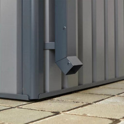 Stone Garden 10X8Ft Large Steel Shed In Grey, 12,800L Capacity, Double Doors, Shelves, Tool Hangers, Lock & Ventilation - thumbnail 4