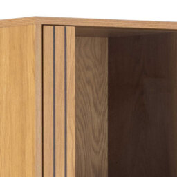 Wyld Haus Brisbane Slatted Wild Oak Display Cabinet 4 Doors 6 Shelves - thumbnail 6