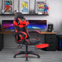 Neo Red Massage Recliner Computer Gaming Office Chair With Footrest