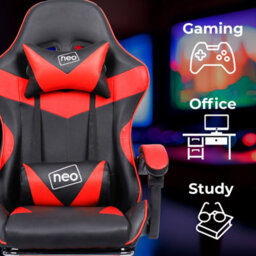 Neo Red Massage Recliner Computer Gaming Office Chair With Footrest - thumbnail 5