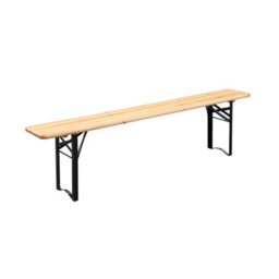 Sweeek - Folding Reception Table Made Of Fir Wood With 2 Benches (Set Of 2), Bayonne, Natural, 177X49.5X75.5 Cm - thumbnail 7