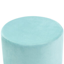 Beliani Mint Green Velvet Ottoman Pouffe - Compact Round Footstool W61 X D61 X H36Cm - thumbnail 3
