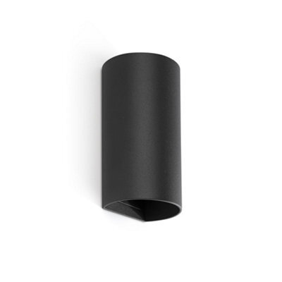 Luminosa Lighting Luminosa Sole Round Up & Down Wall Lamp Black 2X Gu10