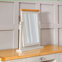 The Furniture Market Downton Grey Painted Vanity Dressing Table Mirror, Freestanding, Vanity Mirror, Painted Wooden Furniture - thumbnail 2