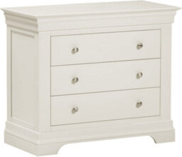 Seconique Bordeaux 3 Drawer Chest  Ivory And Oak Fully Assembled - thumbnail 2