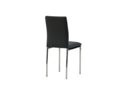 Set Of Lily Black Pu Dining Chairs Chromed Leg - D43Xw40Xh89Cm, Seat Height 43Cm - thumbnail 9