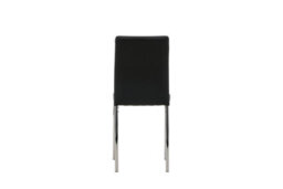 Set Of Lily Black Pu Dining Chairs Chromed Leg - D43Xw40Xh89Cm, Seat Height 43Cm - thumbnail 8