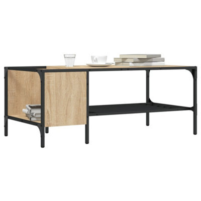 Berkfield Coffee Table With Rack Sonoma Oak 100X51X40 Cm Engineered Wood - image 1