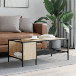 Berkfield Coffee Table With Rack Sonoma Oak 100X51X40 Cm Engineered Wood - thumbnail 3
