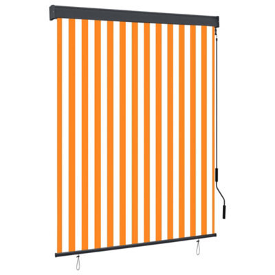 Berkfield Outdoor Roller Blind 140X250 Cm White And Orange - image 1