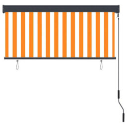 Berkfield Outdoor Roller Blind 140X250 Cm White And Orange - thumbnail 4
