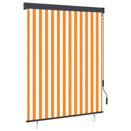 Berkfield Outdoor Roller Blind 140X250 Cm White And Orange