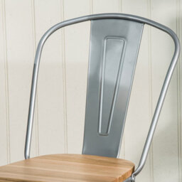 Nordlys Set Of 4 Metal And Gray Wood Dining Chairs Modern Design Style Dining Room - thumbnail 7