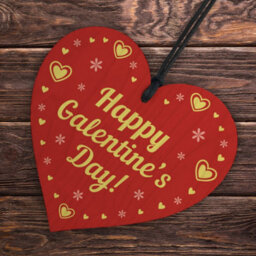 Red Ocean Galentines Day Gift For Friend Wooden Heart Novelty Funny Valentines Day Gift For Best Friends - thumbnail 6