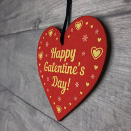 Red Ocean Galentines Day Gift For Friend Wooden Heart Novelty Funny Valentines Day Gift For Best Friends - thumbnail 7