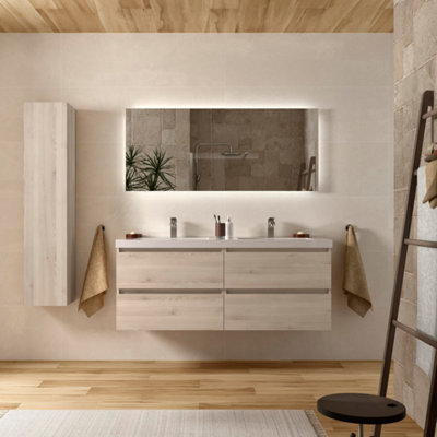 Cygnus bath Bequia Vanity Unit 140Cm Natural Toscana Basin Mineral Composite - image 1