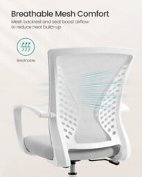 Songmics Office Chair, Ergonomic Mesh Computer Desk Chair With Height Adjustment, Tilt Function, Swivel, 120 Kg Capacity - thumbnail 5