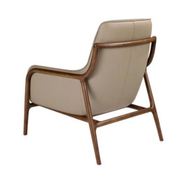 Angel Cerda Mink Leather Armchair With Walnut Legs - thumbnail 6