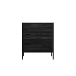 Wyld Haus Ireland 3-Drawer Chest In Black Wood-Effect Finish - thumbnail 2
