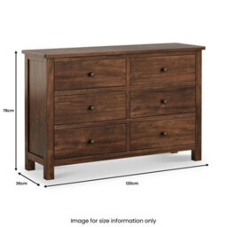 Duchy Acacia 6 Drawer Chest Fully Assembled - By Roseland Furniture - thumbnail 9