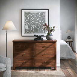 Duchy Acacia 6 Drawer Chest Fully Assembled - By Roseland Furniture - thumbnail 3