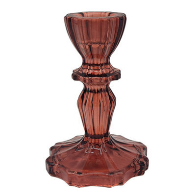 Glass Candle Holder - Bronze X6 - image 1