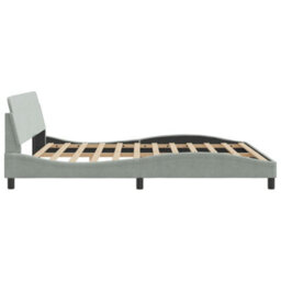 Berkfield Bed Frame Without Mattress Light Grey 180X200 Cm Super King Velvet - thumbnail 5