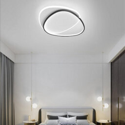 Led Ceiling Light Black And White Flush Mount Fixture Cool White 46Cm - thumbnail 3