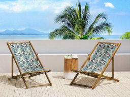 Beliani Set Of 2 Sun Lounger Replacement Fabrics Anzio/avellino 113 X 44 Cm Multicolour - thumbnail 2