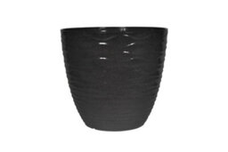 Plant Avenue Lightweight Recycled Plastic Garden Pot Planter With Drainage Holes Uv Resistant & Frostproof Windermere Charcoal 38Cm 90401Ch - thumbnail 1