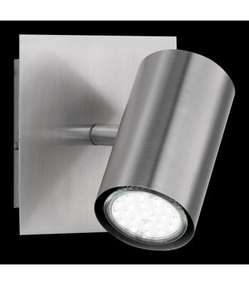 Luminosa Lighting Luminosa Marley Modern Single Spotlight Nickel Matt - Uk Stock - image 1
