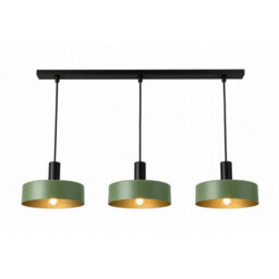 Luminosa Lighting Luminosa Haki Bar Pendant Ceiling Light Green 3X E27 - thumbnail 3